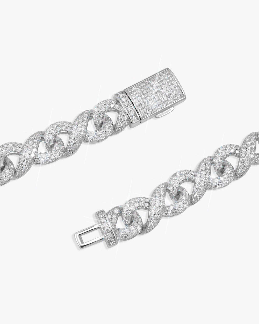 10mm moissanite infinity link chain 14k gold icecartel px lock