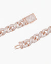 10MM Moissanite Infinity Link Chain 14K Gold - Rose Gold