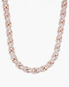 10MM Moissanite Infinity Link Chain 14K Gold - Rose Gold