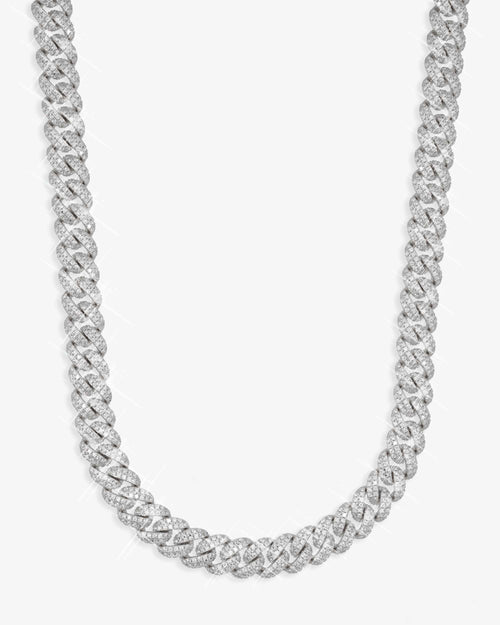 10mm moissanite miami cuban link chain 10k white gold icecartel main