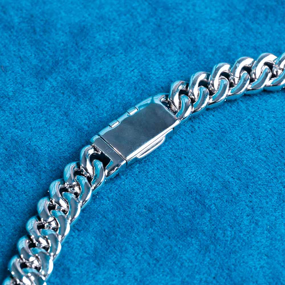 10mm moissanite prong miami cuban link chain clasp