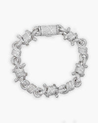 10mm moissanite spiked infinity link bracelet 14k gold icecartel main