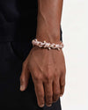 10MM Moissanite Spiked Infinity Link Bracelet 14K Gold - Rose Gold