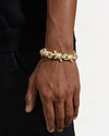 10MM Moissanite Spiked Infinity Link Bracelet 14K Gold - Yellow Gold