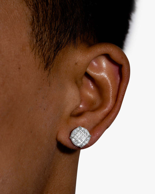 10mm moissanite square layer stud earrings icecartel model