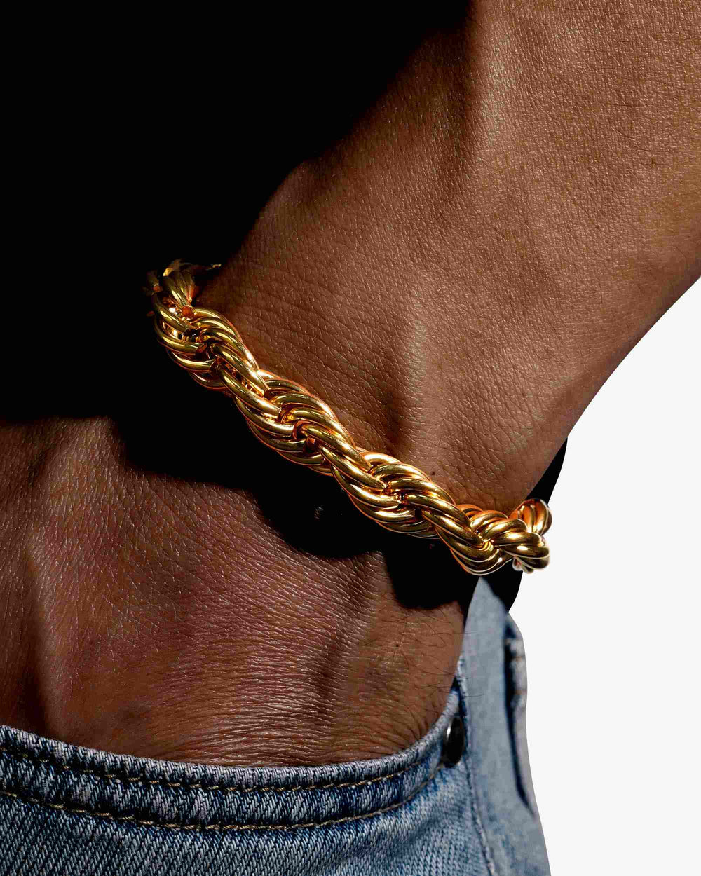10mm rope bracelet 14k gold icecartel model