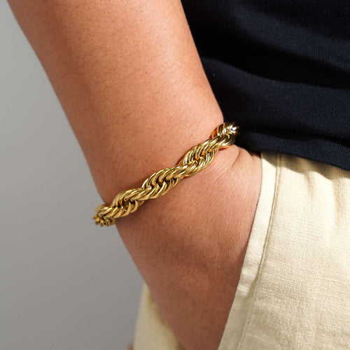 10mm rope bracelet 14k yellow gold icecartel model