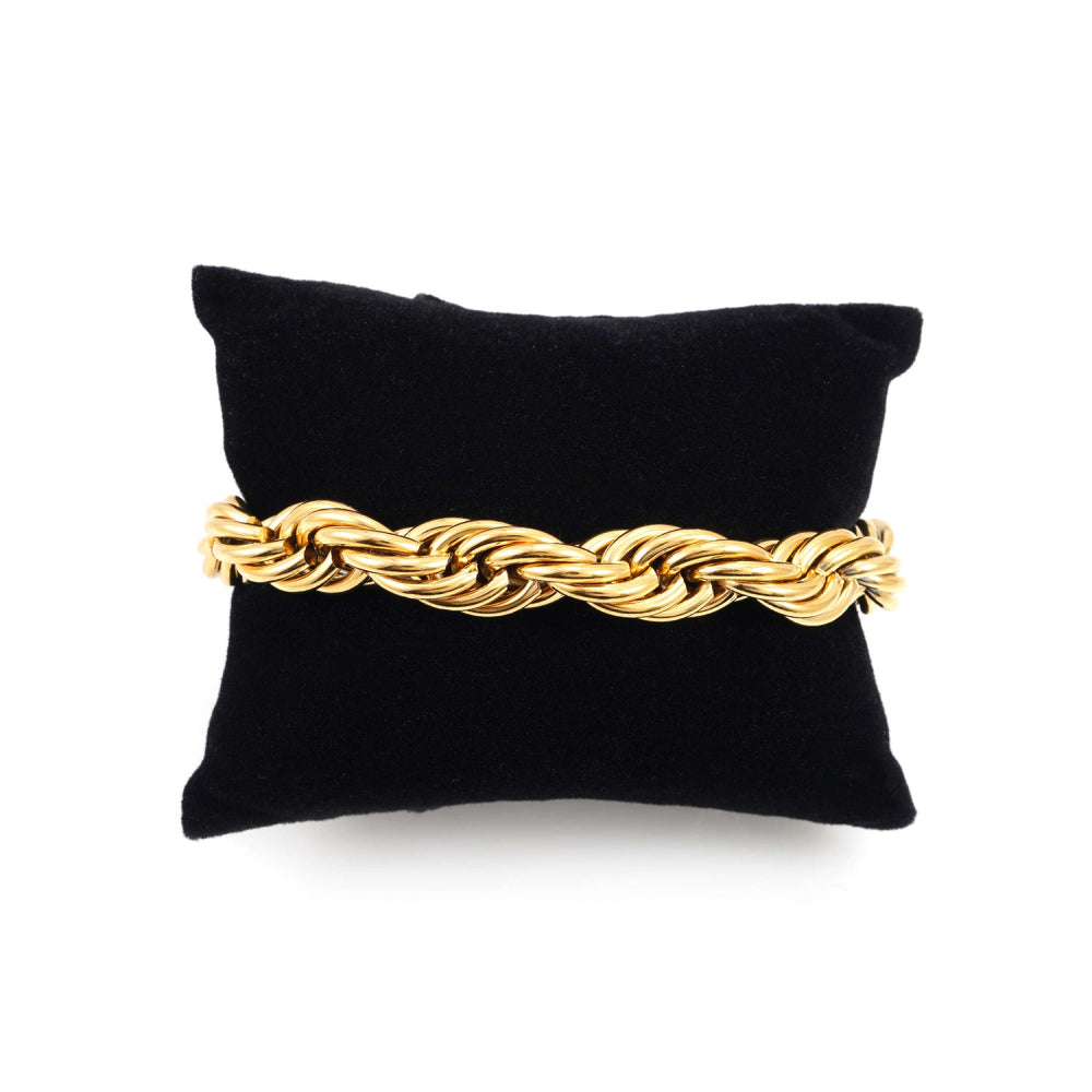 10mm rope bracelet 14k yellow gold icecartel pillow