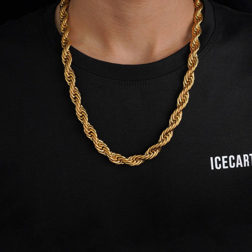 10mm rope chain 14k yellow gold icecartel model
