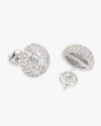 10mm snowball moissanite earrings 14k gold icecartel white main