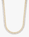 10MM Split Two Tone Moissanite Cuban Link Chain 14K Gold - White & Yellow Gold