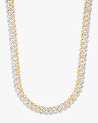 10mm split two tone moissanite cuban link chain 14k gold icecartel top