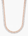 10MM Split Two Tone Moissanite Cuban Link Chain 14K Gold - White & Rose Gold