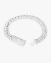 10MM VVS Miami Cuban Link Bracelet 14K Gold - White Gold