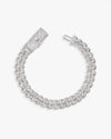 10MM VVS Miami Cuban Link Bracelet 14K Gold - White Gold
