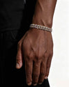 10MM VVS Miami Cuban Link Bracelet 14K Gold - White Gold