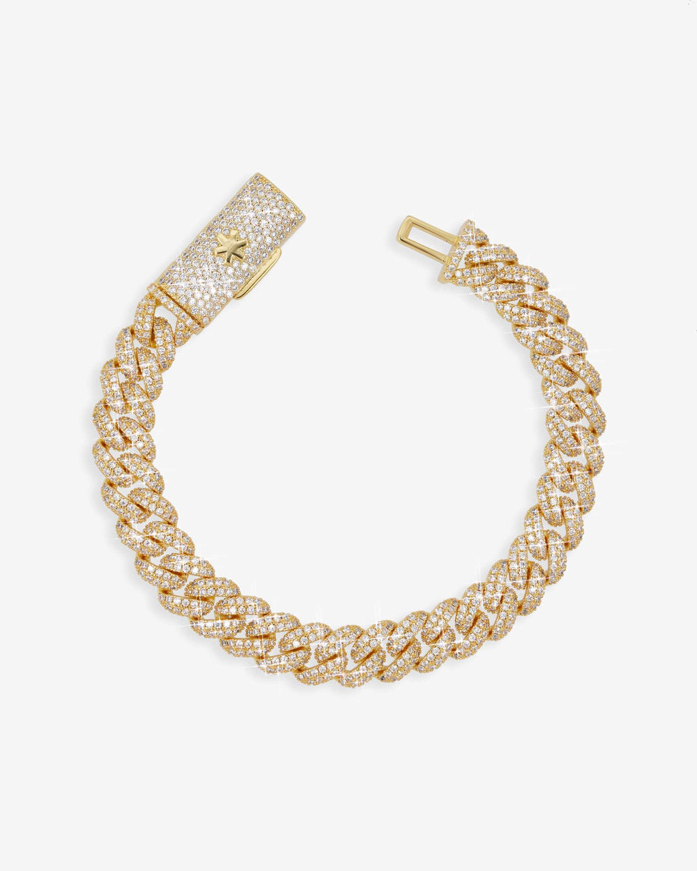 10MM VVS Miami Cuban Link Bracelet 14K Gold - Yellow Gold
