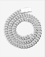 10MM VVS Miami Cuban Link Chain 14K Gold - White Gold