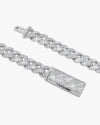 10MM VVS Miami Cuban Link Chain 14K Gold - White Gold