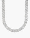 10MM VVS Miami Cuban Link Chain 14K Gold - White Gold