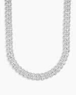 10MM VVS Miami Cuban Link Chain 14K Gold - White Gold
