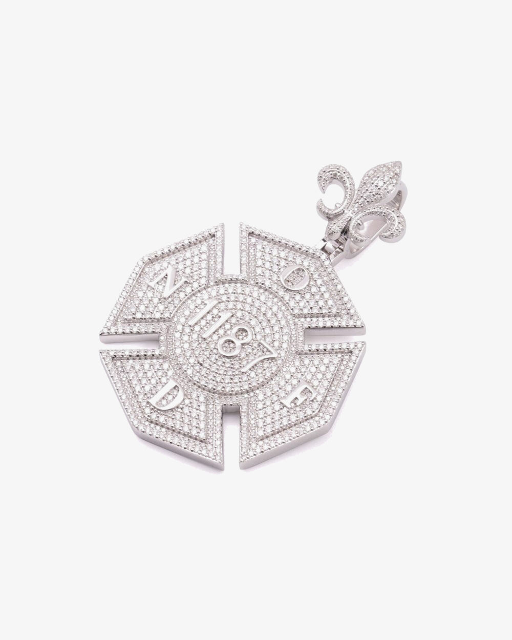 1187 moissanite custom circle pendant white gold 4