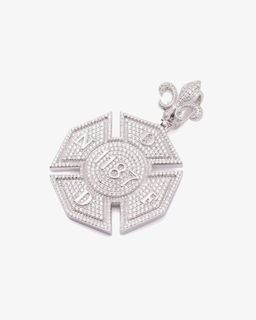 1187 moissanite custom circle pendant white gold 4