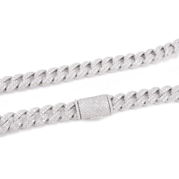 12MM 2-Row Diamond Miami Cuban Chain 14K Solid Gold