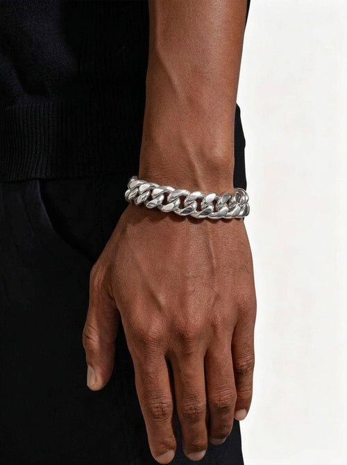 12MM Cuban Link Bracelet Silver