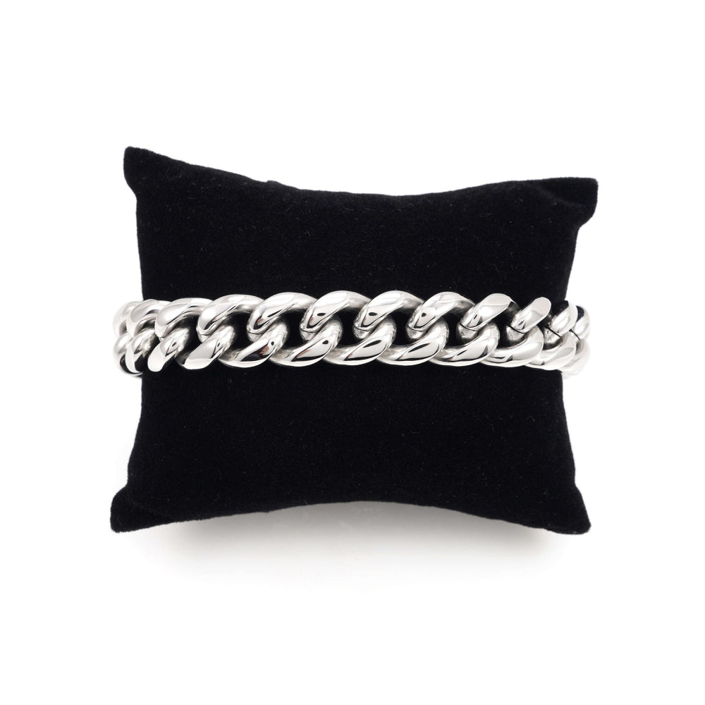12mm cuban link bracelet 14k white gold icecartel pillow