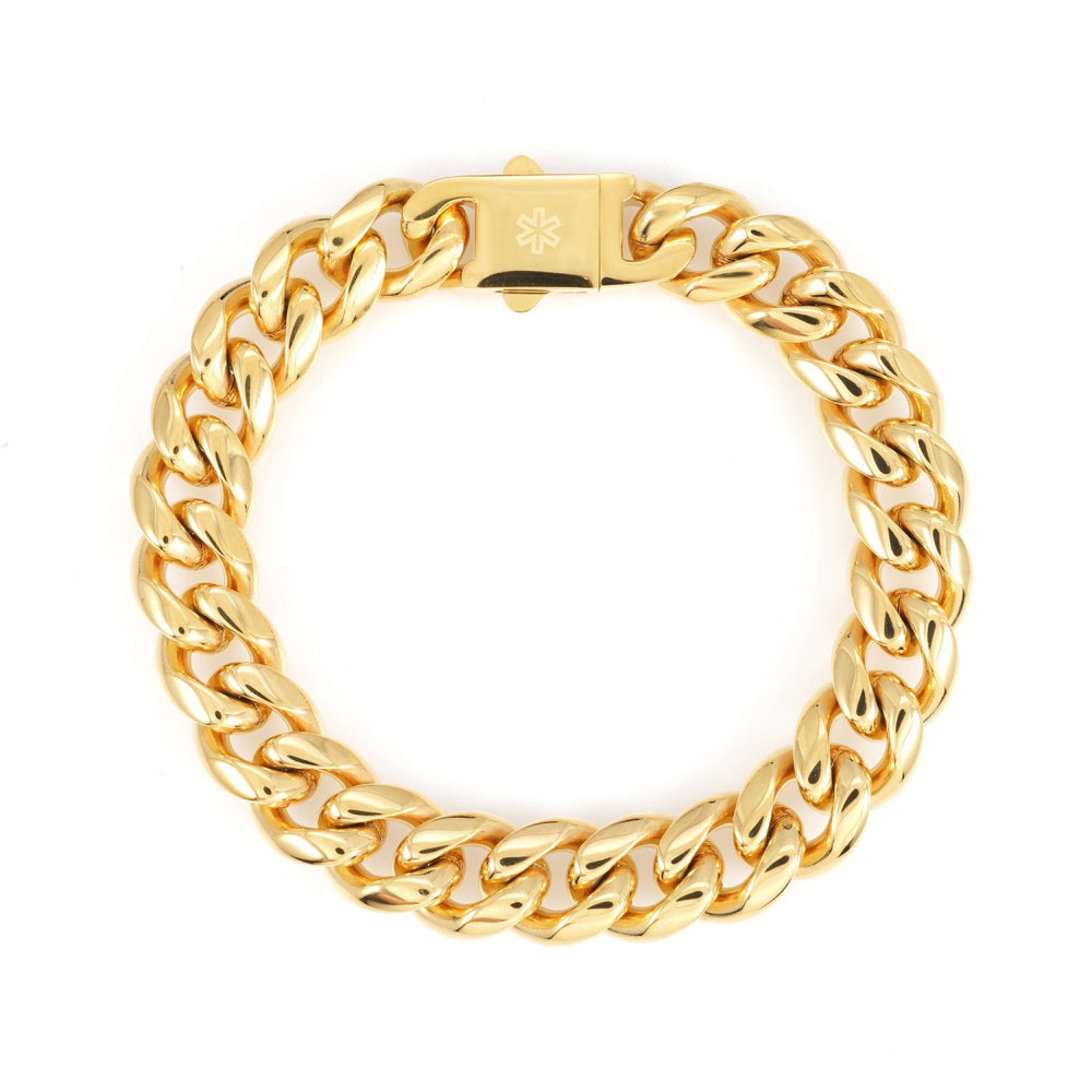12mm cuban link bracelet 14k yellow gold icecartel main