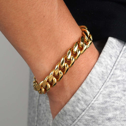 12mm cuban link bracelet 14k yellow gold icecartel model