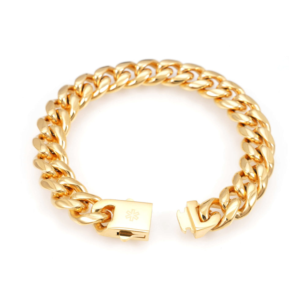 12mm cuban link bracelet 14k yellow gold icecartel o