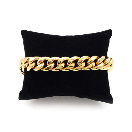 12mm cuban link bracelet 14k yellow gold icecartel pillow
