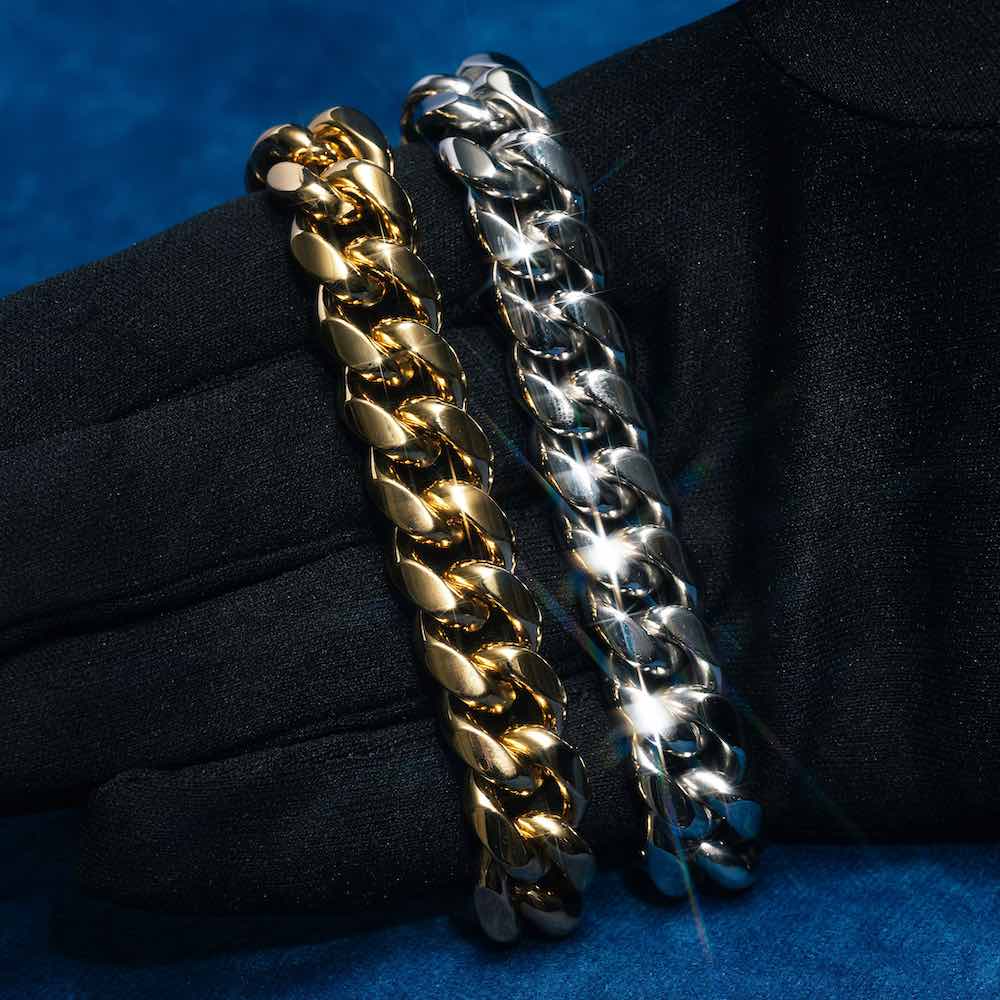 12MM Cuban Link Chain 14K Yellow Gold
