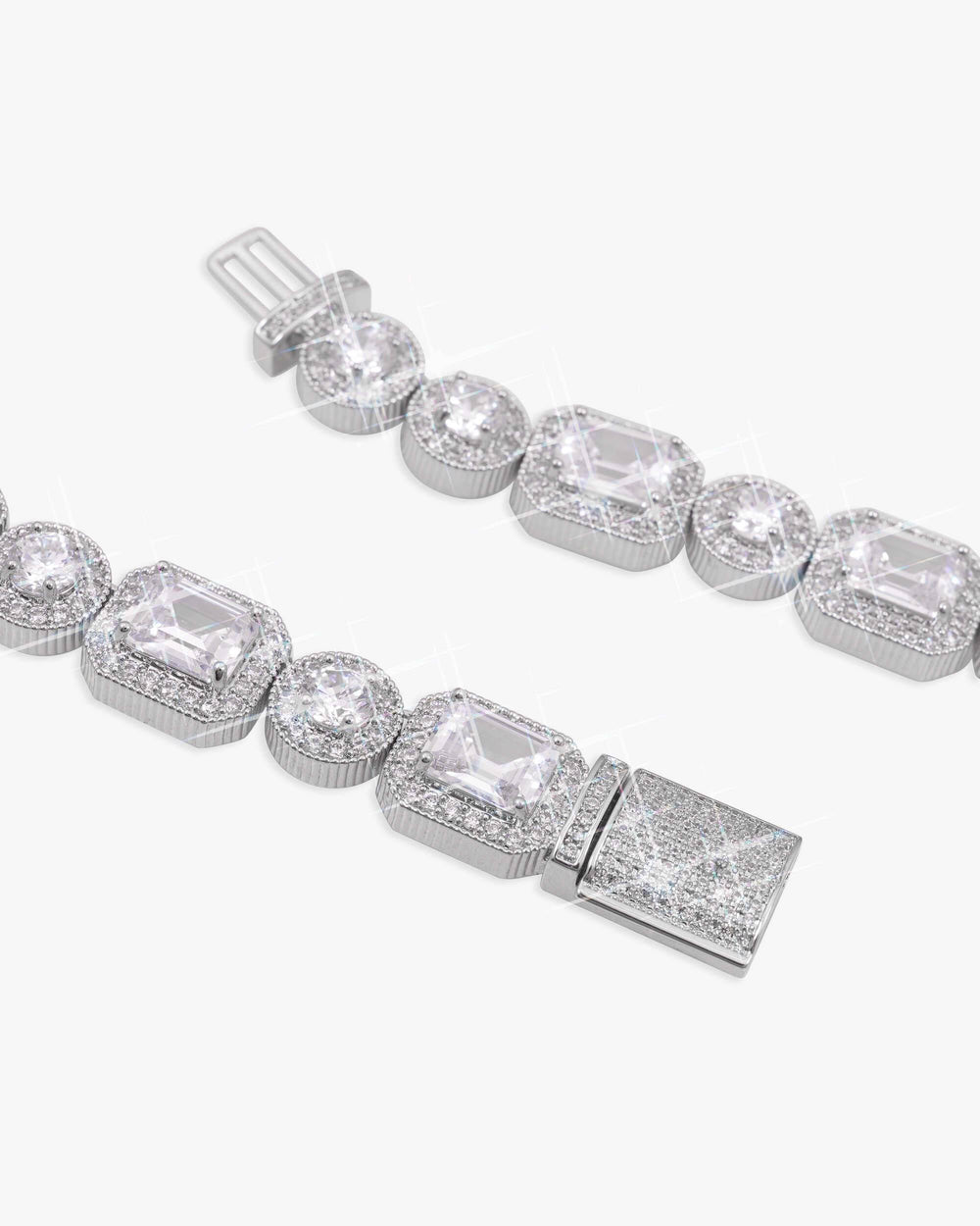 12mm halo cluster iced out tennis chain 14k gold icecartel lock