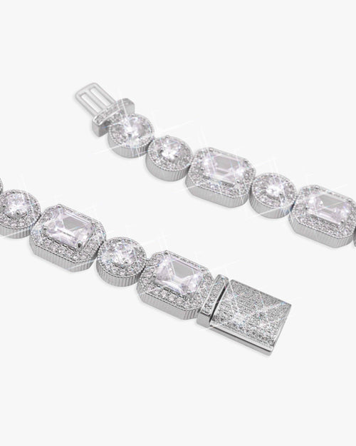 12mm halo cluster iced out tennis chain 14k gold icecartel lock
