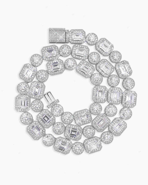 12mm halo cluster iced out tennis chain 14k gold icecartel top