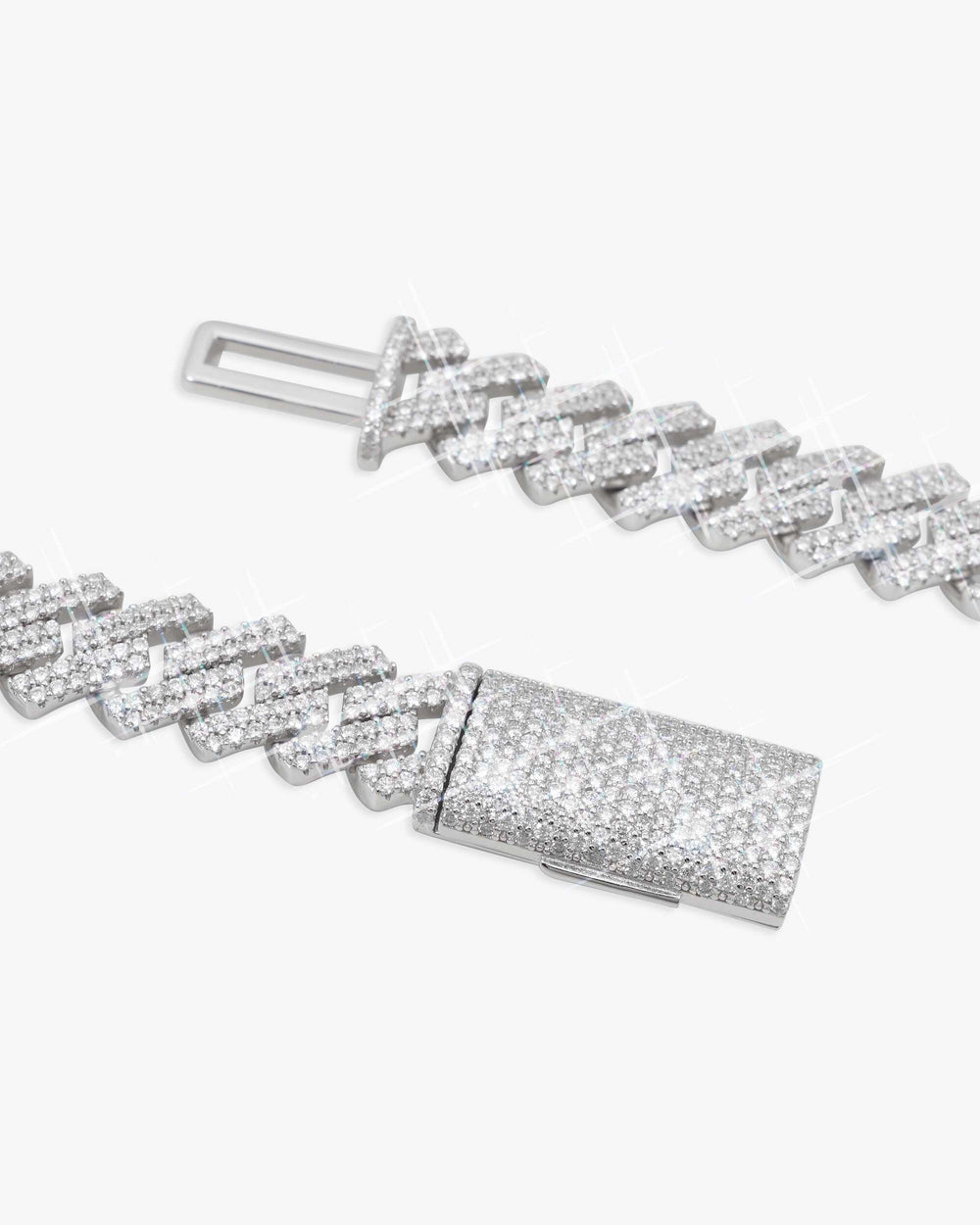 12mm moissanite prong cuban link chain 14k icecartel lock