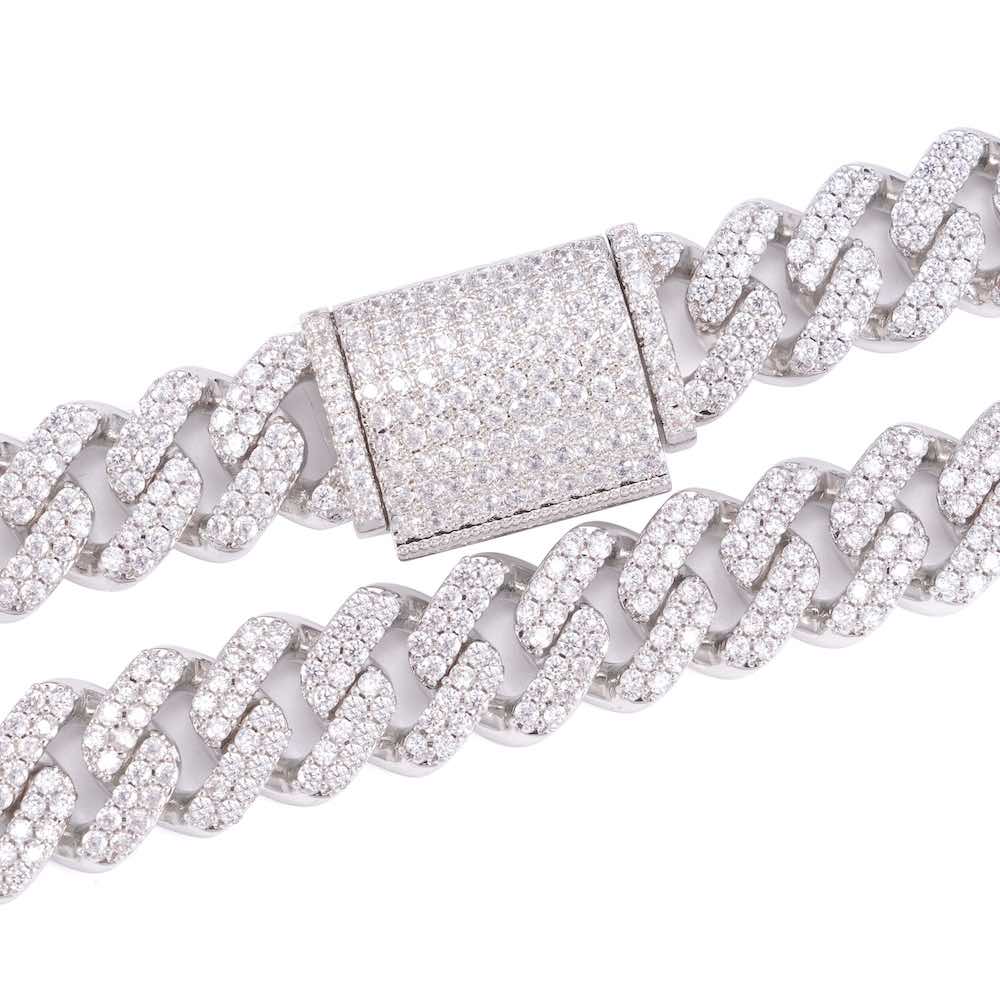 13MM Diamond Cuban Link Chain 14K Solid Gold clasp