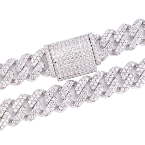 13MM Diamond Cuban Link Chain 14K Solid Gold clasp