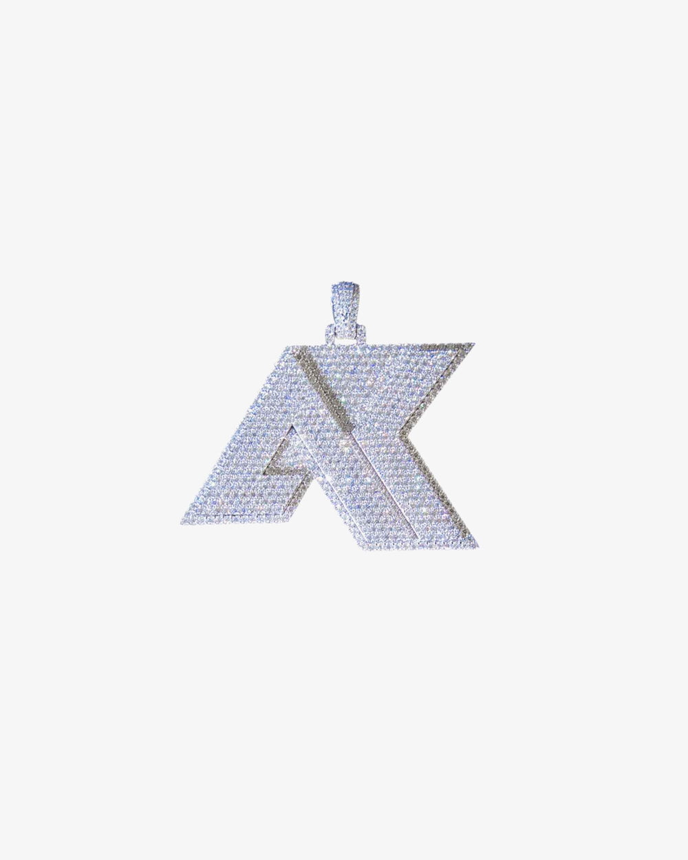 14k white gold custom moissanite pendant diamond ak pendant1