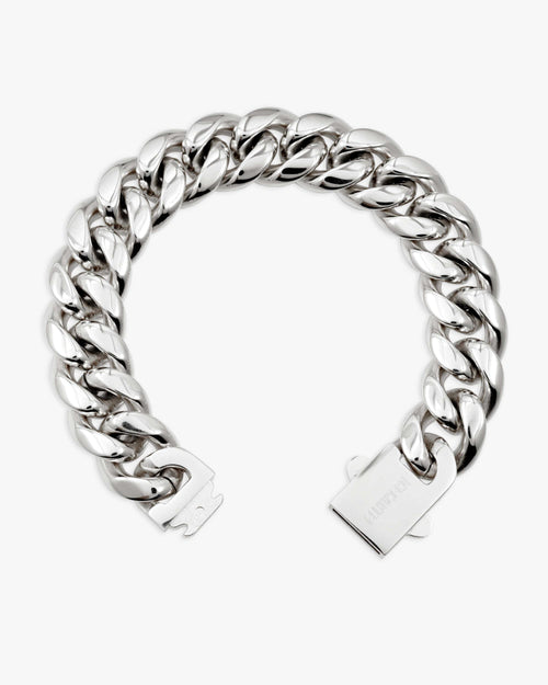 14mm cuban link bracelet 14k white gold icecartel lock