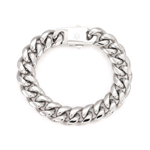 14mm cuban link bracelet 14k white gold icecartel main