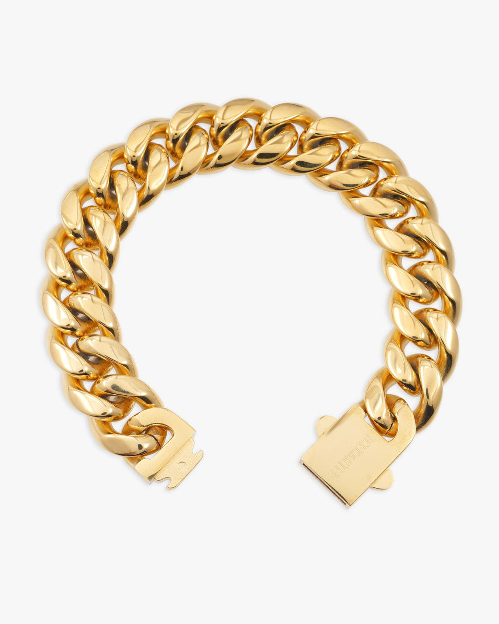 14mm cuban link bracelet 14k yellow gold icecartel lock