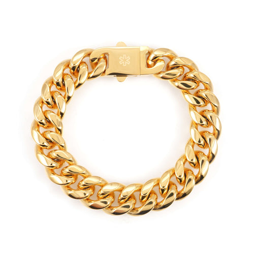 14mm cuban link bracelet 14k yellow gold icecartel main