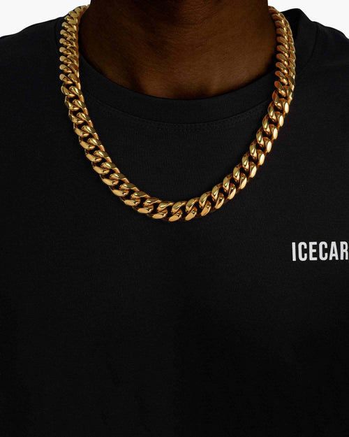 14mm cuban link chain 14k yellow gold icecartel model