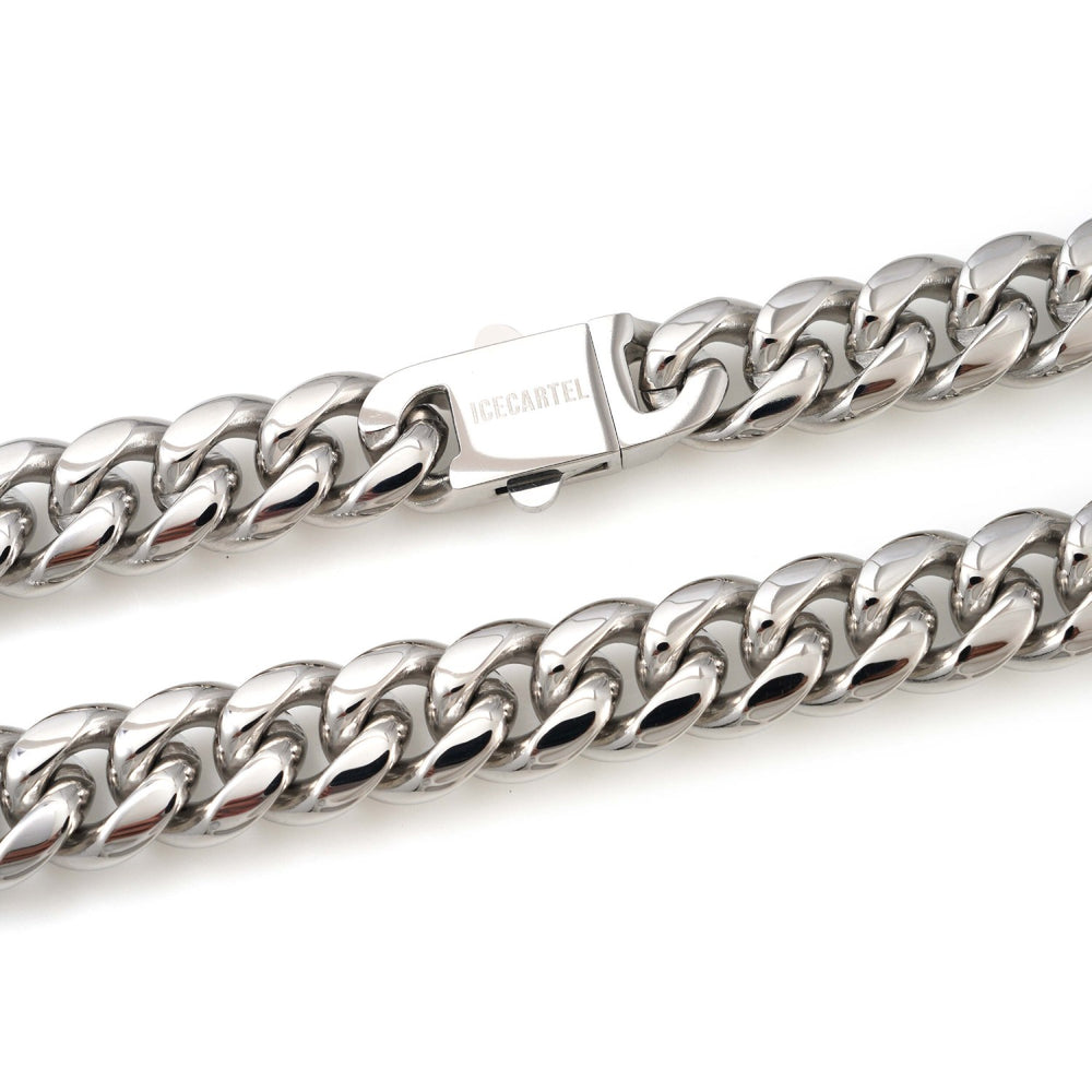 14mm cuban link chain 925 silver icecartel lock