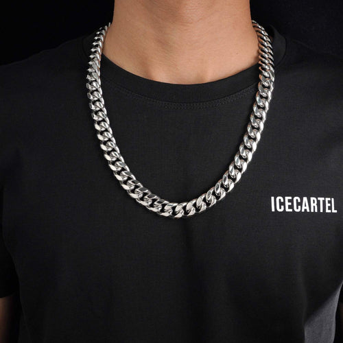 14mm cuban link chain 925 silver icecartel model