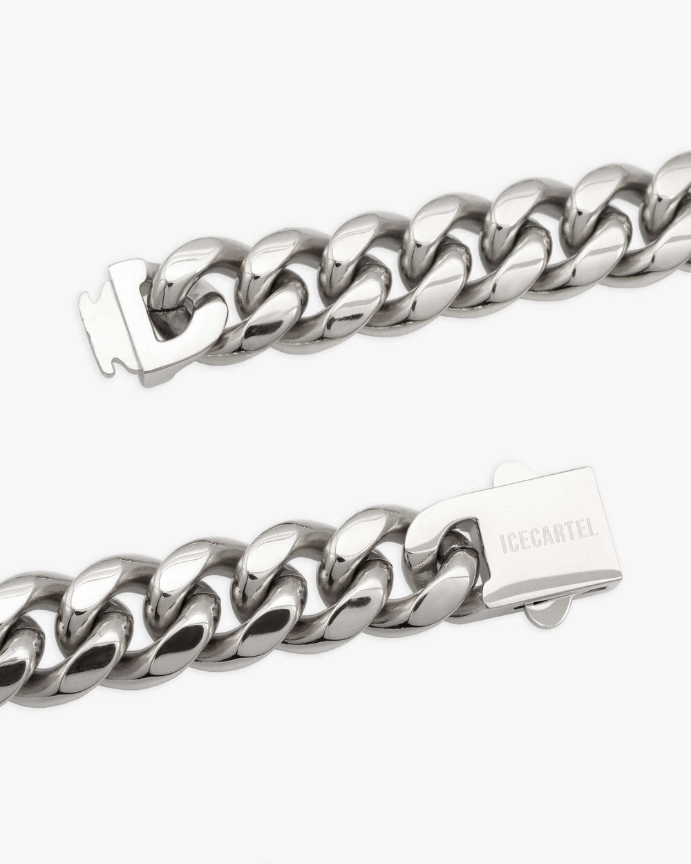 14mm cuban link chain solid silver icecartel clasp